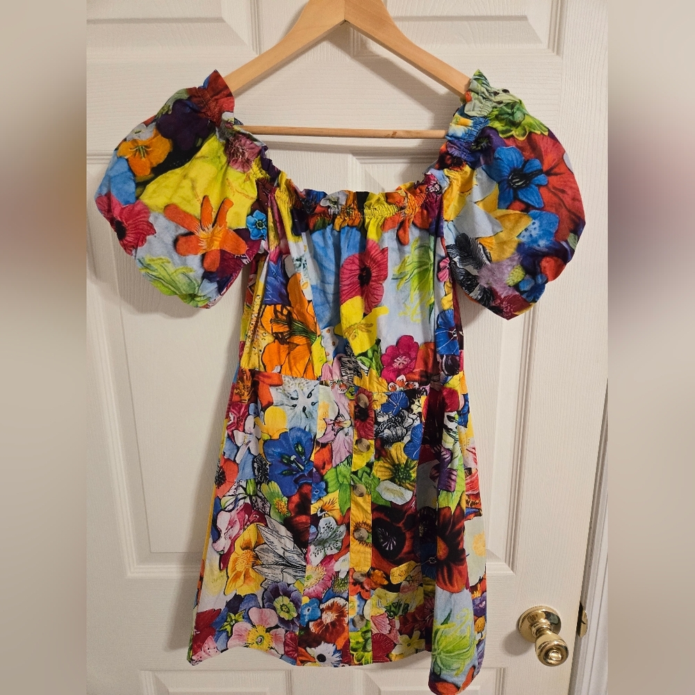 Walter Baker Women's Kylie Puff Sleeve Off The Shoulder Mini Dress Size 6